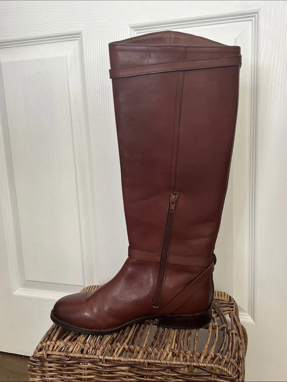 ANTONIO MELANI Brown Over-the-Knee Leather Boots
